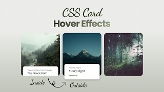 CSS Card Hover Effects  HTML amp CSS [upl. by Anires655]