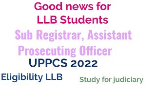 Sub Registrar Assistant Prosecuting Officer UPPSC 2022 UPPSC UPPCS [upl. by Basia]