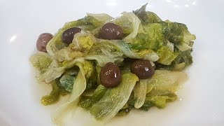 SCAROLA IN PADELLA CON OLIVE A MODO MIO  FoodVlogger [upl. by Ecirtahs389]