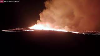 Nov 21 2024 Drone Tour of the New Iceland Volcanic Eruption [upl. by Solley]