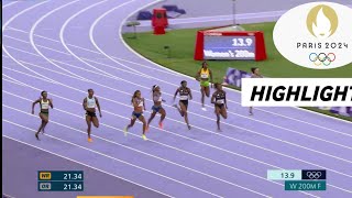 Athletics Womens 200m Final Expand More Icon Highlights 2024  Olympic 2024 live [upl. by Emoreg767]