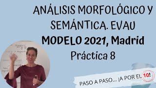 Morfología y semántica resueltas Modelo 2021 Madrid Práctica 8 [upl. by Eam958]