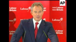 Tony Blair said Thursday that he will step down as prime minister on June 27 Blair will leave offic [upl. by Feinberg]