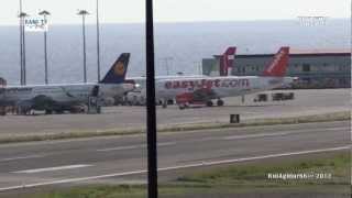 Aterragem difícil Aeroporto Madeira Easyjet Challeng Crosswind High Winds [upl. by Syned]