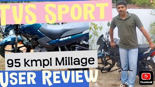 TVS Sport 2024Users reviewMalayalam95km millage ഉള്ള ബൈക്ക് tvssport bikelover youtubeshorts [upl. by Lednar]