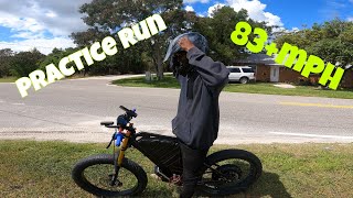 my homemade 8000w ebike God speed practice run we trying to hit 95mph goal [upl. by Harwilll212]