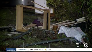 Chollas Creek flooded destroying homes [upl. by Isolda]