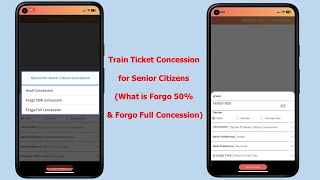 How to Get Train Ticket Concession for Senior Citizens What is Forgo 50 amp Forgo Full Concession [upl. by Pownall]