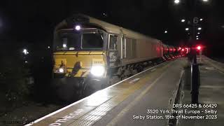 Colas amp DRS Class 66s on Yorkshire RHTT 141123 [upl. by Avehs178]