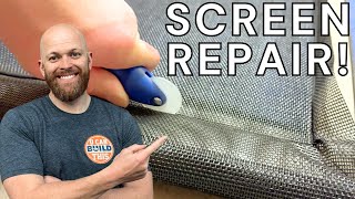 How to Repair a Screen Door or Window  5Steps [upl. by Hevak]