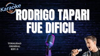 Rodrigo Tapari  Fue dificil Karaoke Profesional karaoke2024 rodrigotapari cumbias [upl. by Tolliver]