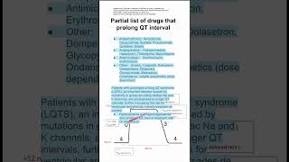 Partial list of drugs that prolong QT interval [upl. by Nairbal378]