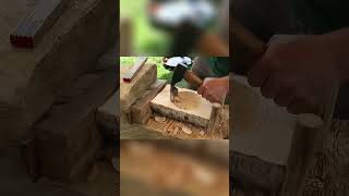 Bowl Carving Demonstration at the UK Bushcraft Show carving axe workbench bushcraft [upl. by Joelly]