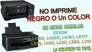 No imprime negro en Epson  Solucion II 2022 [upl. by Luoar801]