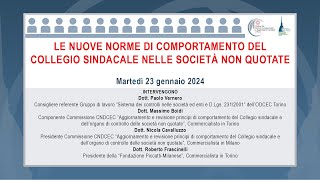 Le nuove norme di comportamento del Collegio Sindacale nelle società non quotate [upl. by Fleming]