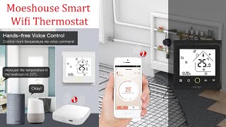 Moeshouse Smart Wifi Thermostat Temperature Controller How To SetUp [upl. by Ainoval]