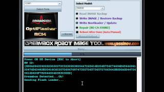 Dreambox OptiFlasher Writing Bootloader Operation in Advanced Mode1 [upl. by Adlitam]