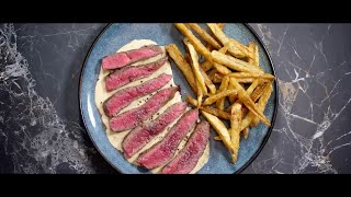 Recette de rumsteak de Boeuf de Chalosse grillé et sa sauce au foiegras et à lArmagnac [upl. by Leena]