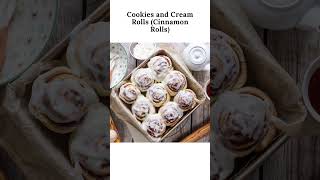 Cookies and Cream Rolls Cinnamon Rolls From Scratch shorts [upl. by Willett]