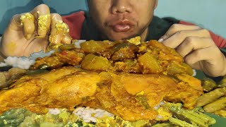 MUKBANGSPICY CHICKEN LEG PICE WITH RICE  FOOD VIDEO worldsuman [upl. by Lacefield]