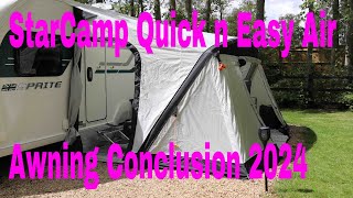 StarCamp Quick n Easy Air Awning Conclusion [upl. by Emiatej]