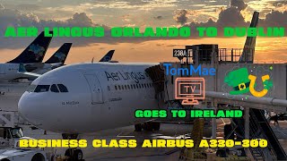 Aer Lingus to Dublin Business Class A330300 Orlando to Dublin Ireland Direct flight [upl. by Kannry]