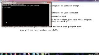 How to execute Perl program on command prompt [upl. by Mafala]