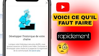 COMMENT DÉVELOPPER LHISTORIQUE DE VOTRE CHAÎNE YOUTUBE  conseil pratique [upl. by Ahsiei]