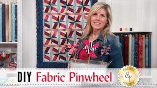 DIY Fabric Pinwheel  a Shabby Fabrics DIY Craft Tutorial [upl. by Comfort]