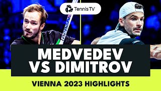 Daniil Medvedev vs Grigor Dimitrov INSANE Match Highlights  Vienna 2023 [upl. by Nolrac207]