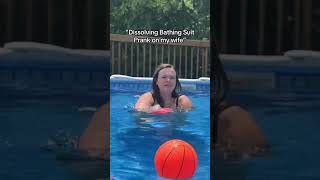 Dissolving Bikini Prank on my wife funny funnyvideos cute funnycouple prank pranking fyp di [upl. by Ermeena764]