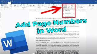 How to Add Page Numbers in Microsoft Word [upl. by Lyle]