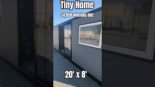 Tiny home at auction for 4850 Full bathroom shipping container build [upl. by Aihsenat394]