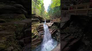 Amazing Sabbaday Falls in Waterville Valley New Hampshire USA 2021 [upl. by Naesad]