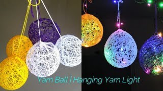 How to Make a Lantern with Yarn  Gorgeous DIY Yarn Orbs  How to Make Balloon Orbs [upl. by Yerffej]