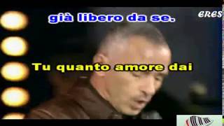 KARAOKE UN ANGELO DISTESO AL SOLE CON CORI DEMO  EROS RAMAZZOTTI [upl. by Grey]