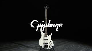 Epiphone Toby Standard IV Bass Alpine White  Gear4music demo [upl. by Eirffej726]