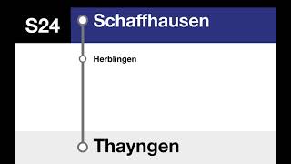 ZVV Ansagen • S24 • Schaffhausen – Thayngen [upl. by Nibot]