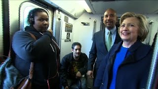 Hillary Clinton dans le métro de NewYork [upl. by Llerehs]