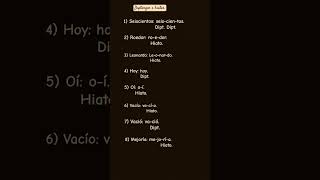 Ejercicio resuelto diptongos e hiatos [upl. by Johm]