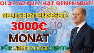 Große Neuigkeiten Neuer Gesetzesentwurf unterzeichnet – €3000Monat Gesetzliche Rentenversicherung [upl. by Oile]