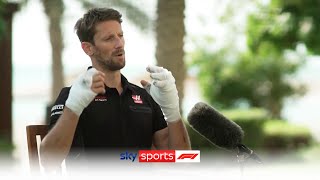 EXCLUSIVE Romain Grosjean reveals how he escaped horrific fireball crash [upl. by Croteau528]