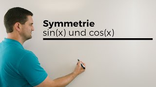 Symmetrie bei sinx und cosx trigonometrische Funktionen  Mathe by Daniel Jung [upl. by Ellicec792]