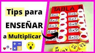 👉¿Cómo ENSEÑAR las TABLAS DE MULTIPLICAR Jugando 💜 Los MEJORES Tips para Aprender a Multiplicar [upl. by Notniuqal]