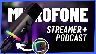 MICROFONE PARA STREAMER E PODCAST  Fifine AM8 XLR USB PS45 Cápsula Dinamica  Soft Touch  Leds [upl. by Pufahl]