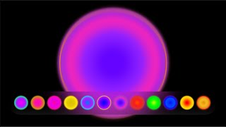 Sunset Lamp  12 COLORS  smooth changing lights with ChillHop music  1 HOUR [upl. by Ylil]