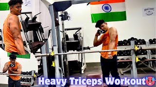 Day 45  Trying FST7 Triceps Workout 🏋️‍♀️😪 by Chris Bumstead coach Hang Rambod🫡 [upl. by Mussman]