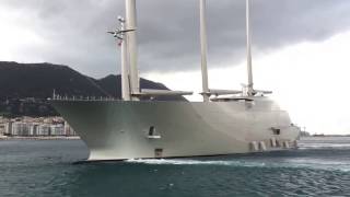 Worlds Largest Sail Assisted Sailing Yacht A [upl. by Akitnahs]