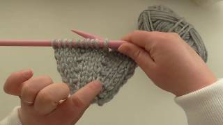 Learn To Knit  Knit into the front amp back of the stitch KFB UK [upl. by Bertine]