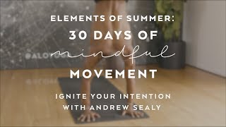 Ignite Your Intention Yoga Flow with Andrew Sealy  Elements of Summer 30 Days of Mindful Movement [upl. by Esimehc]